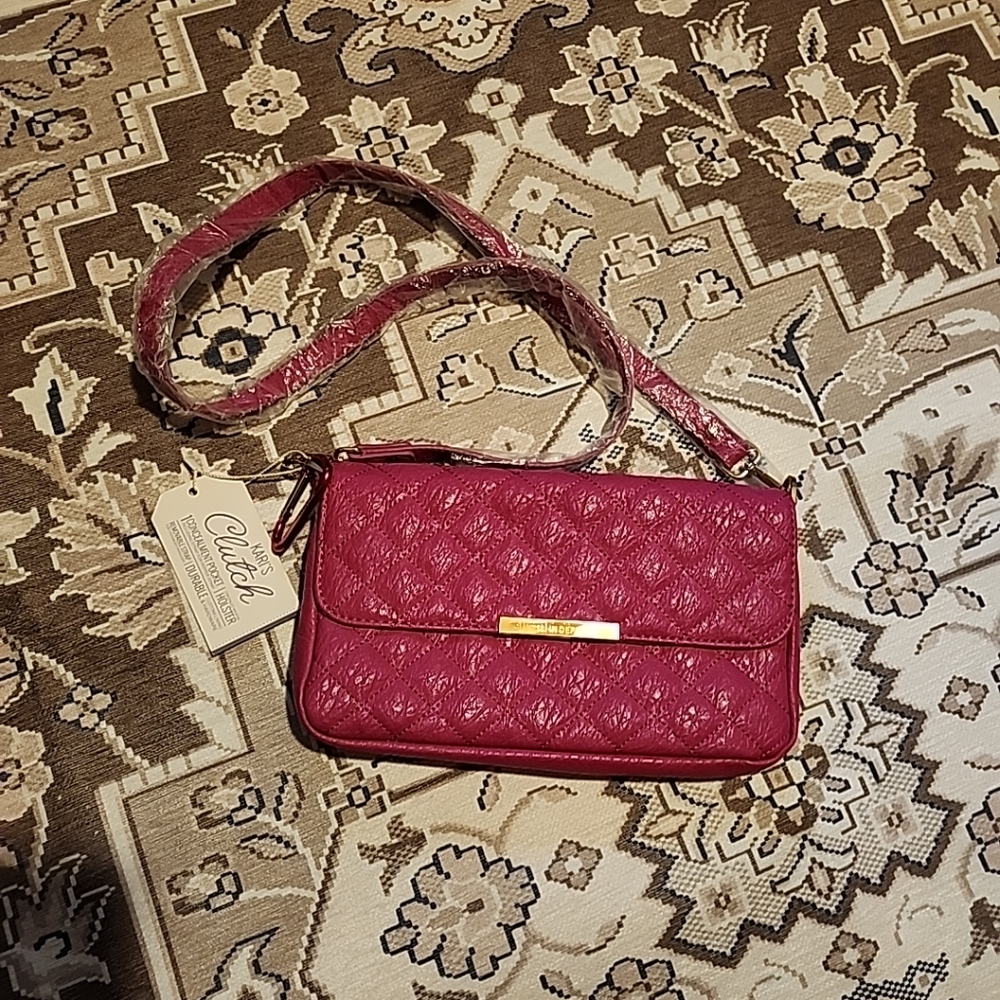Damsel In Defense Kari's Clutch/Crossbody/Shoulder conceal holster bag NWT